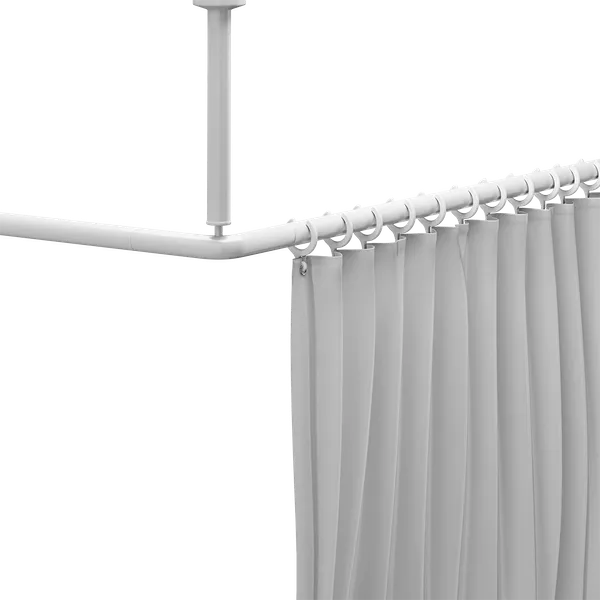 Stang til dusjforheng, hvit