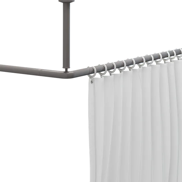 Stang til dusjforheng, antrasittgrå
