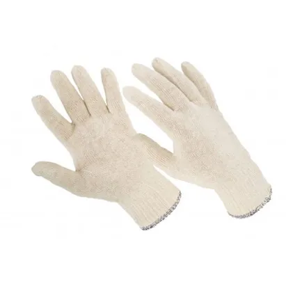 Strikket hanske, blå kant, 600stk i krt