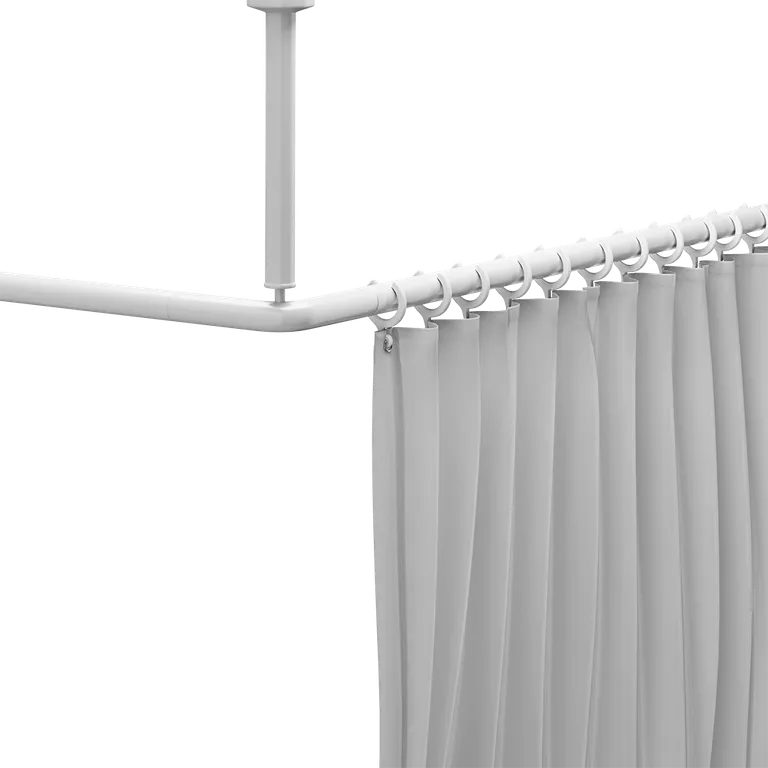 Stang til dusjforheng, hvit