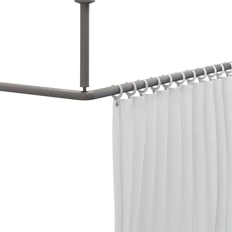 Stang til dusjforheng, antrasittgrå