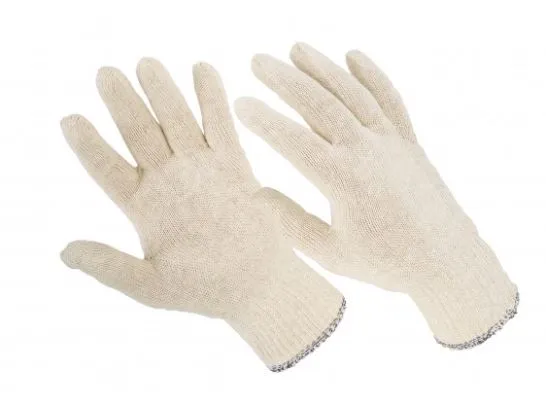 Strikket hanske, blå kant, 600stk i krt